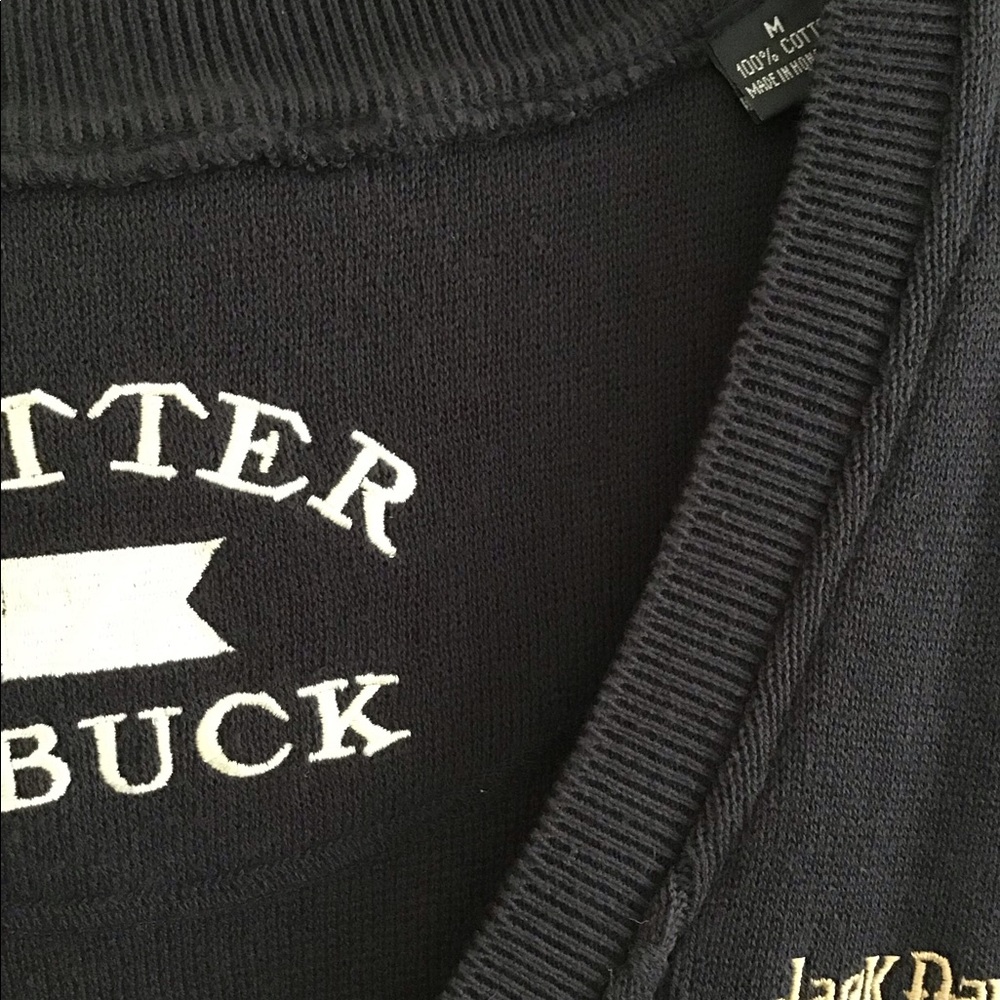 Cutter and Buck men’s sweater vest navy blue Jack Daniels - Picture 2 of 4